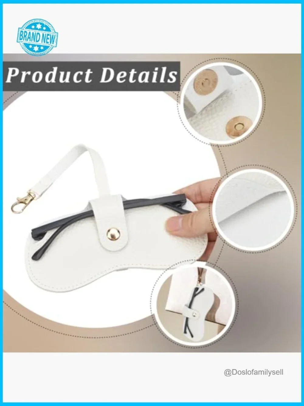 Slim PU Leather Glasses Case Portable Eyewear Holder Lightweight Chic Accessory